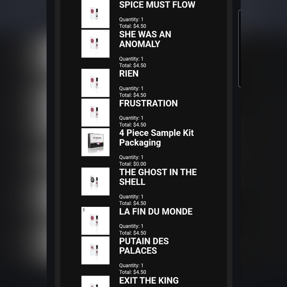 Etat sample kit- 8 perfumes vials tried once - Picture 2 of 2